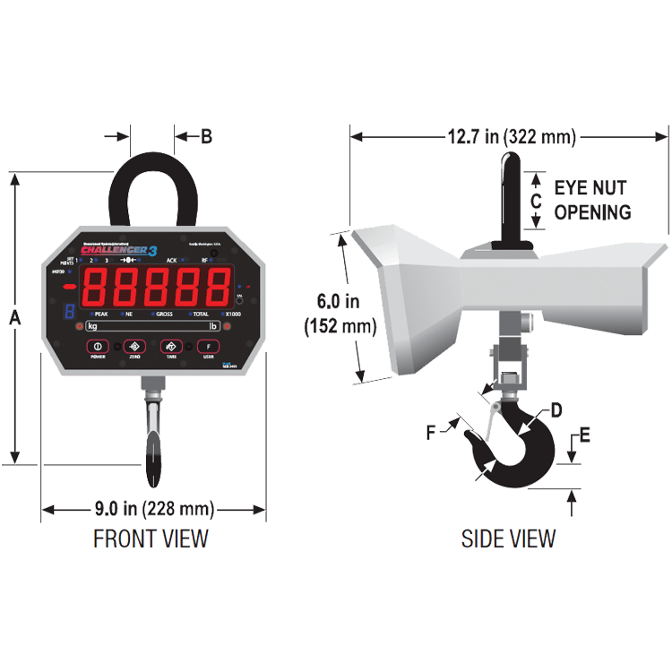 MSI3460 Crane Scale Spec Drawing