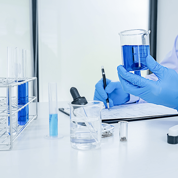 laboratory with beaker