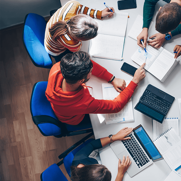 small group study in university